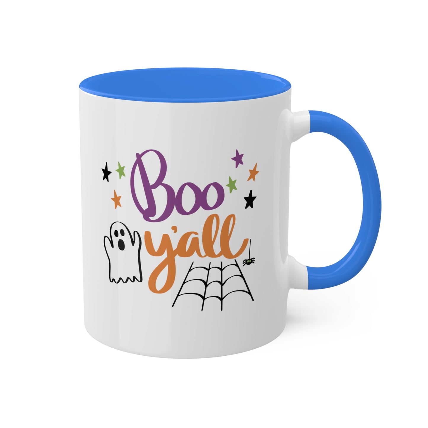 Boo Yall - Cute Ghost - 11oz Colorful Funny Halloween Mug