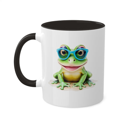 Cute Little Frog With Glasses - 11oz Colorful & Funny Mug