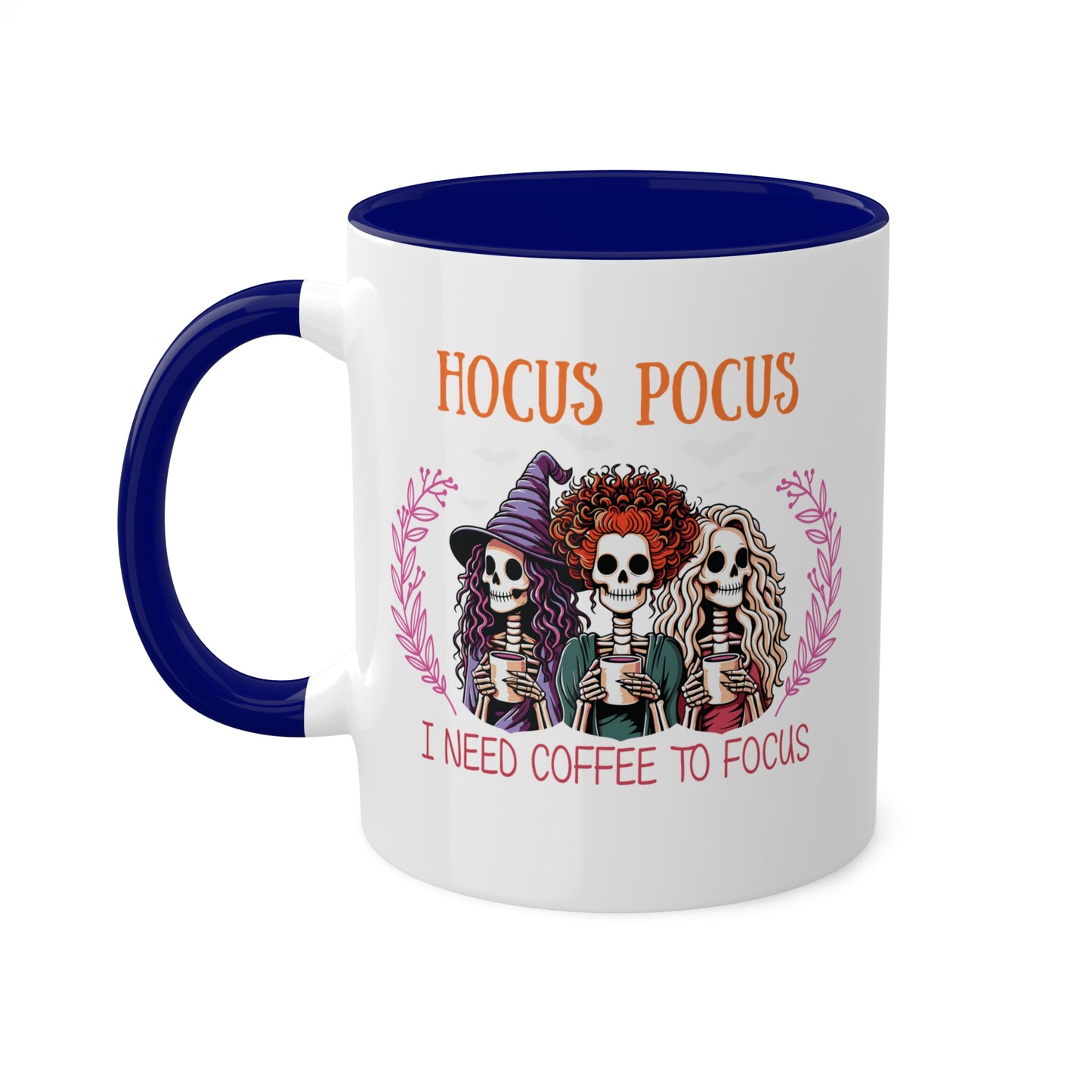 Hocus Pocus I Need Coffee To Focus - 11oz Colorful Halloween Mug