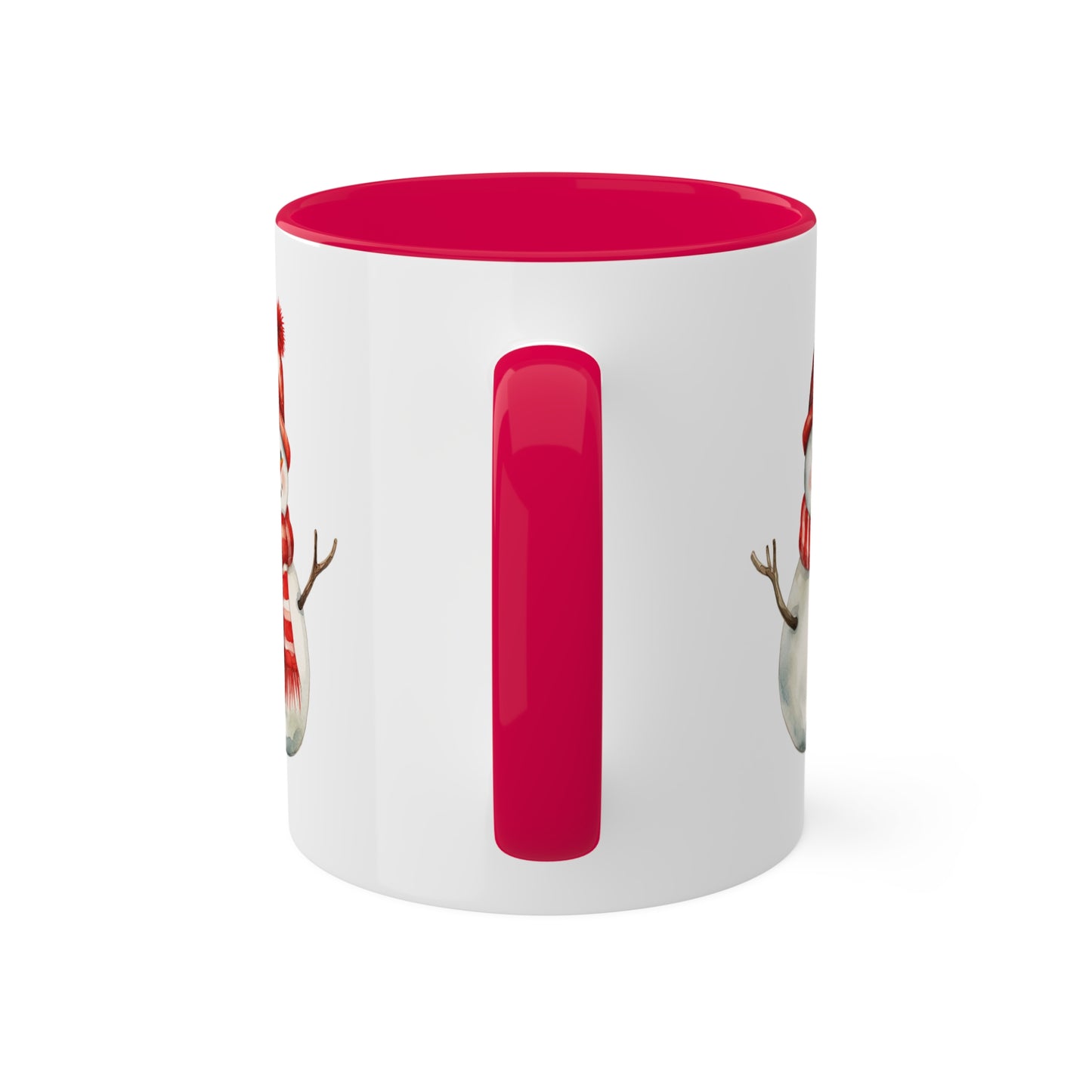 Cute Red Christmas Snowman - 11 oz Holiday Gift Mug