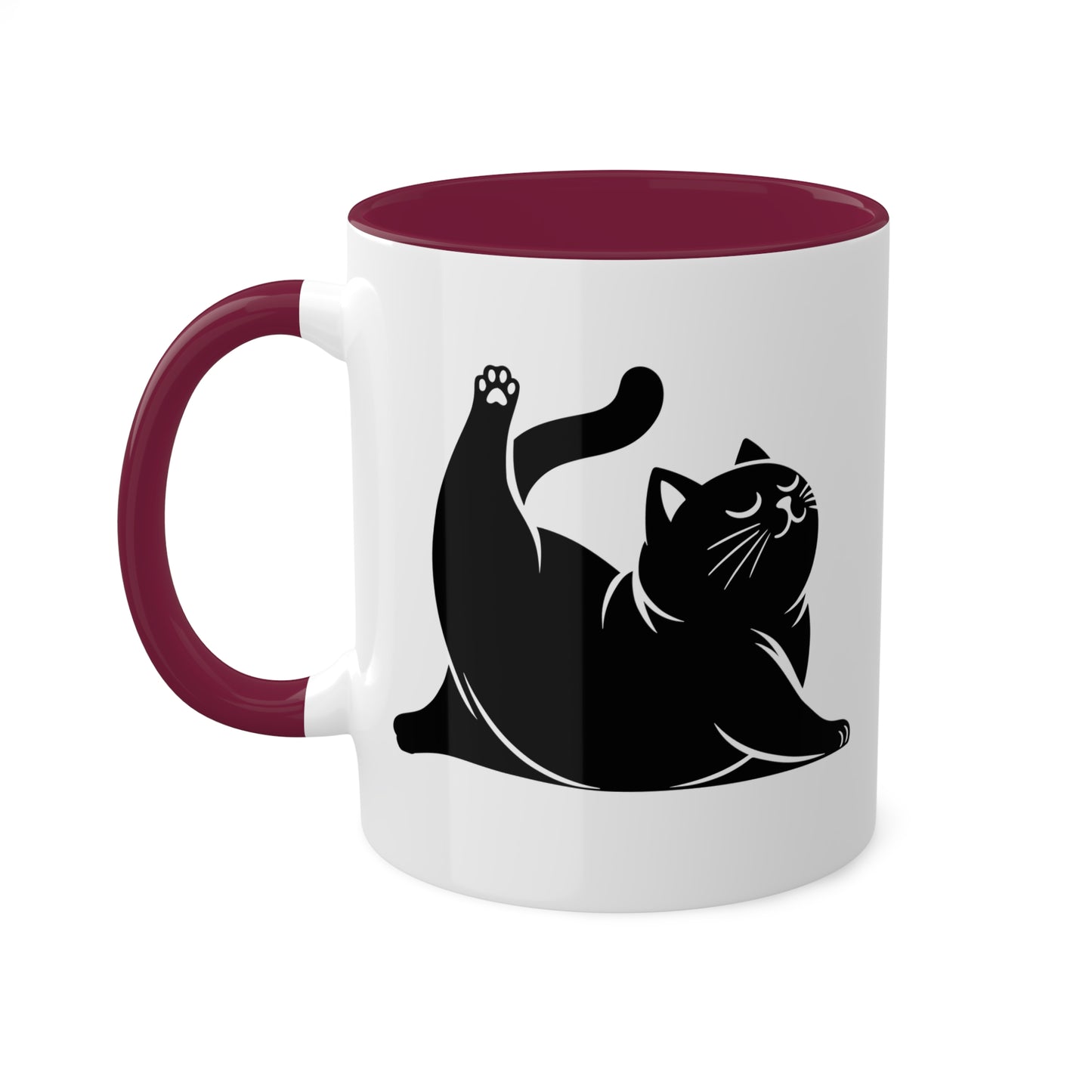 Cute Yoga Cat Stretching - 11oz Colorful Mug