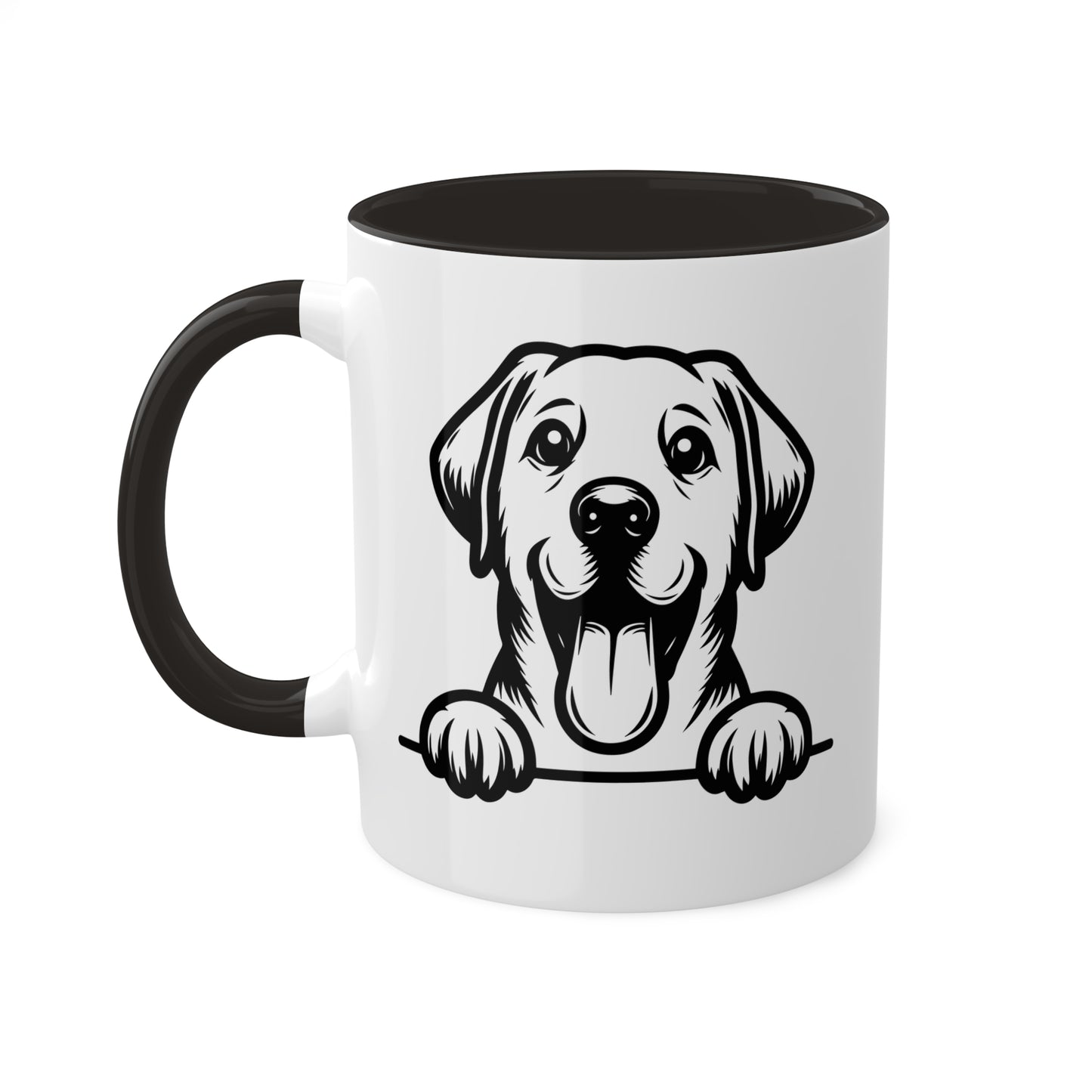 Taza de café con cara de perro Labrador Retriever - Taza colorida de 11 oz