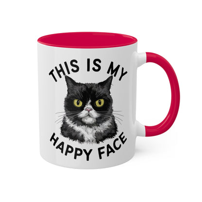 This Is My Happy Face - 11 oz Colorful Coffee Mug