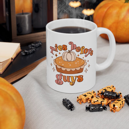 Taza de café de regalo de Acción de Gracias de otoño de Pies Before Guys (11 oz, 15 oz)