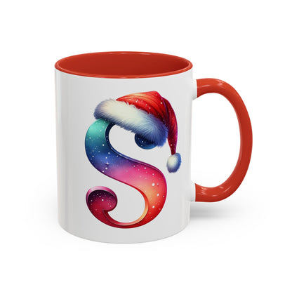 Taza con la letra "S" del alfabeto navideño (11, 15 oz)