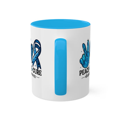 Peace Love Cure - Diabetes Awareness Coffee Mug, 11 oz