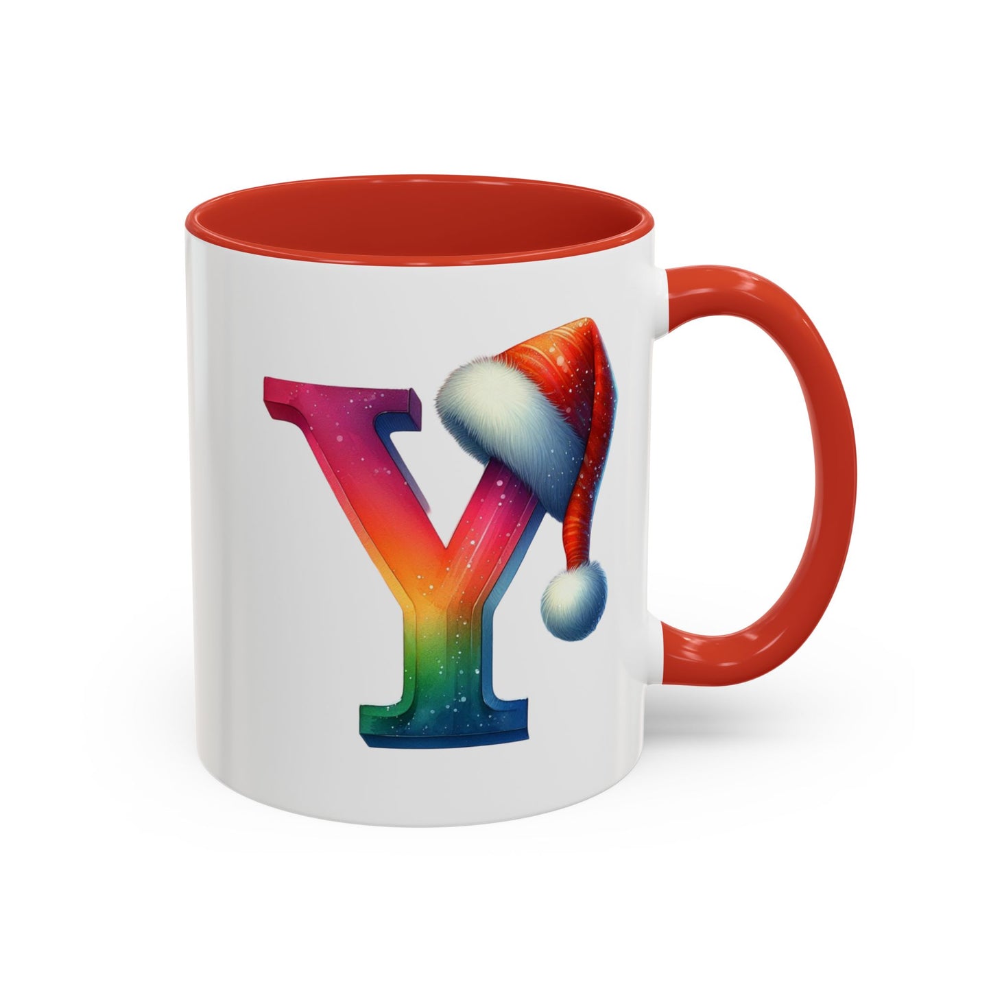 "Y" Christmas Alphabet Letter - Holiday Gift Mug (11, 15oz)