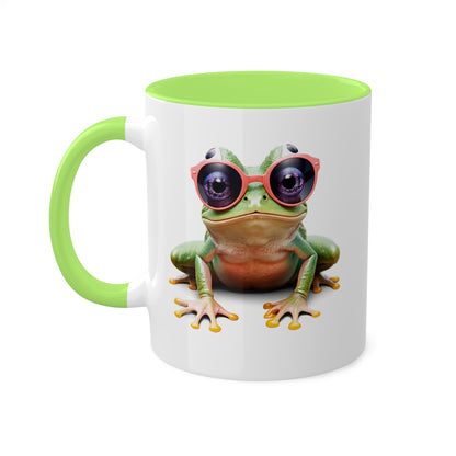 Cute & Funny Little Frog With Sunglasses - 11oz Colorful & Funny Mug