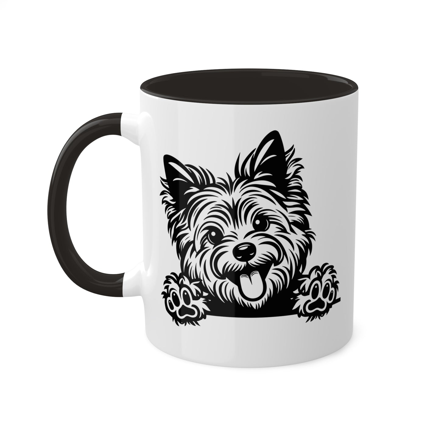 Taza de café con cara de perro terrier australiano, regalo, taza colorida de 11 oz