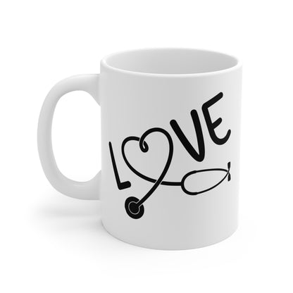 LOVE Medical Staff Coffee Mug - 11 oz Ceramic Coffee Mug