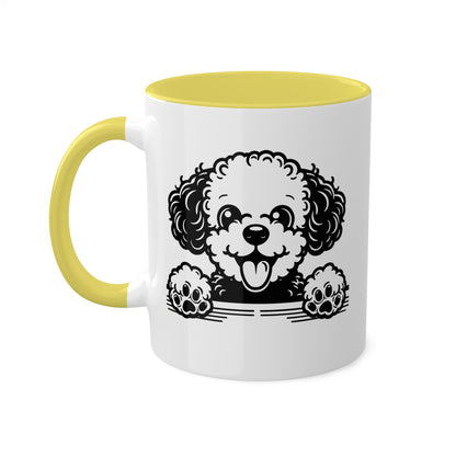 Taza de café con cara de perro caniche toy - 11 oz