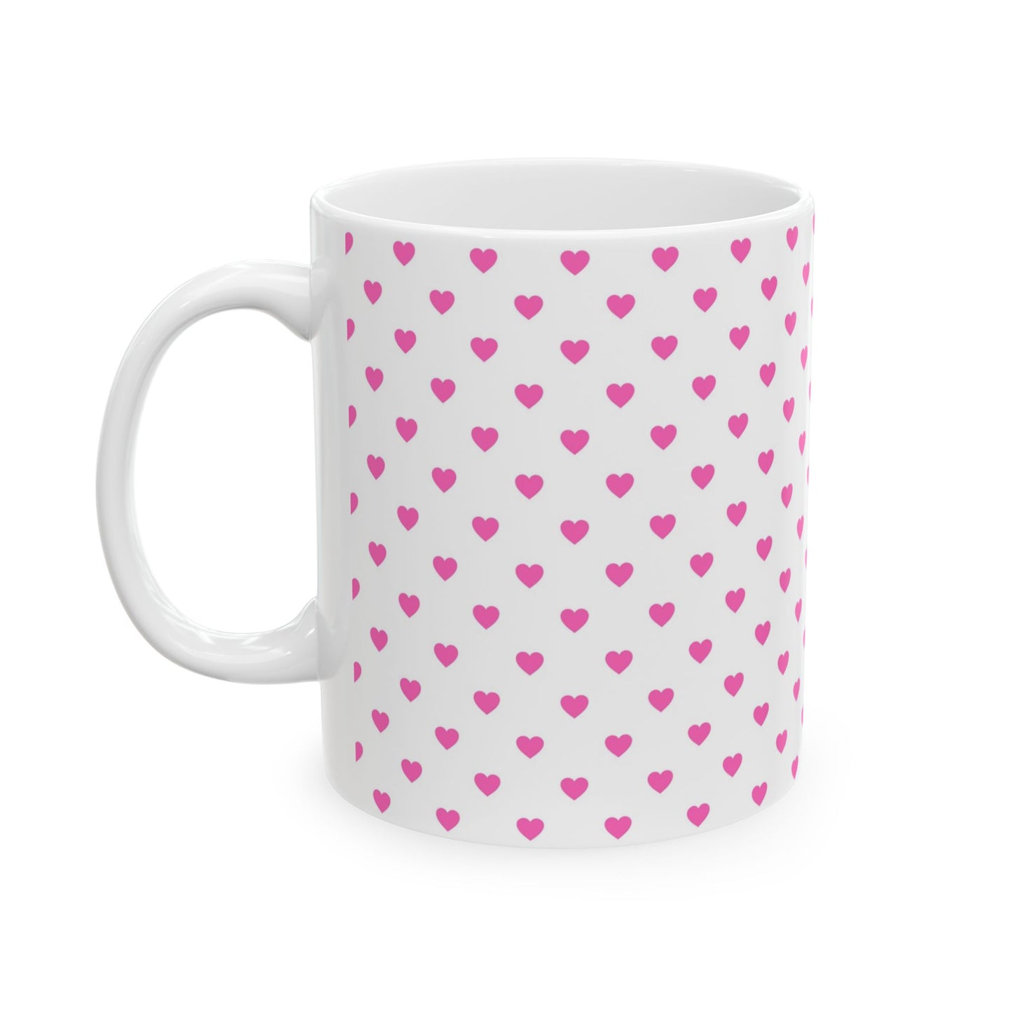 Pink Hearts Pattern - Breast Cancer Awareness Mug (11oz, 15oz)