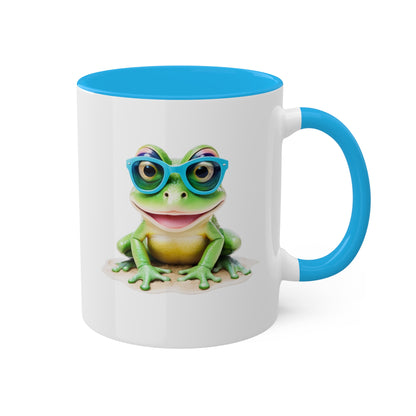 Cute Little Frog With Glasses - 11oz Colorful & Funny Mug