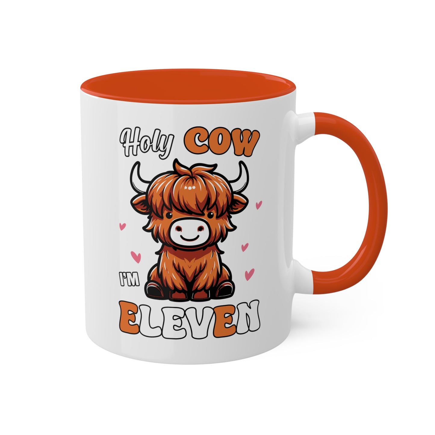 Holy Cow I'm Eleven - Taza de regalo de cumpleaños colorida de 11 oz