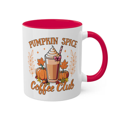 Pumpkin Spice Coffee Club - 11oz Colorful Fall Mug