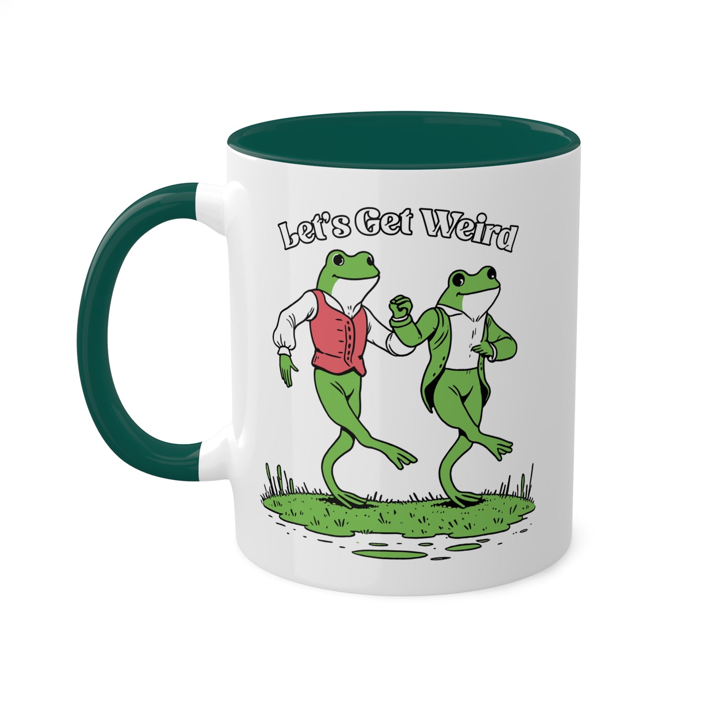 Let's Get Weird With Two Cute Frogs - 11oz Colorful & Fun Mug