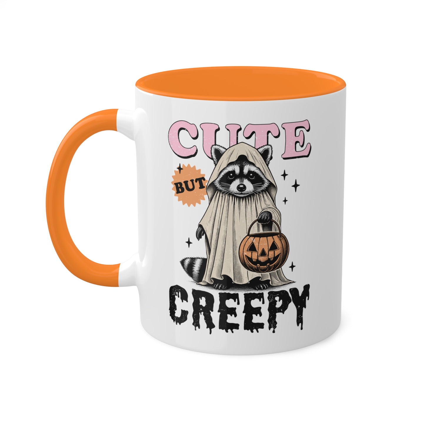 Cute But Creepy With Adorable Raccoon - 11oz Colorful Halloween Mug