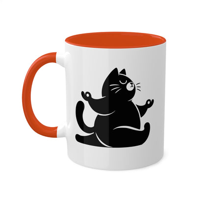 Peaceful Yoga Cat - 11oz Colorful & Fun Mug