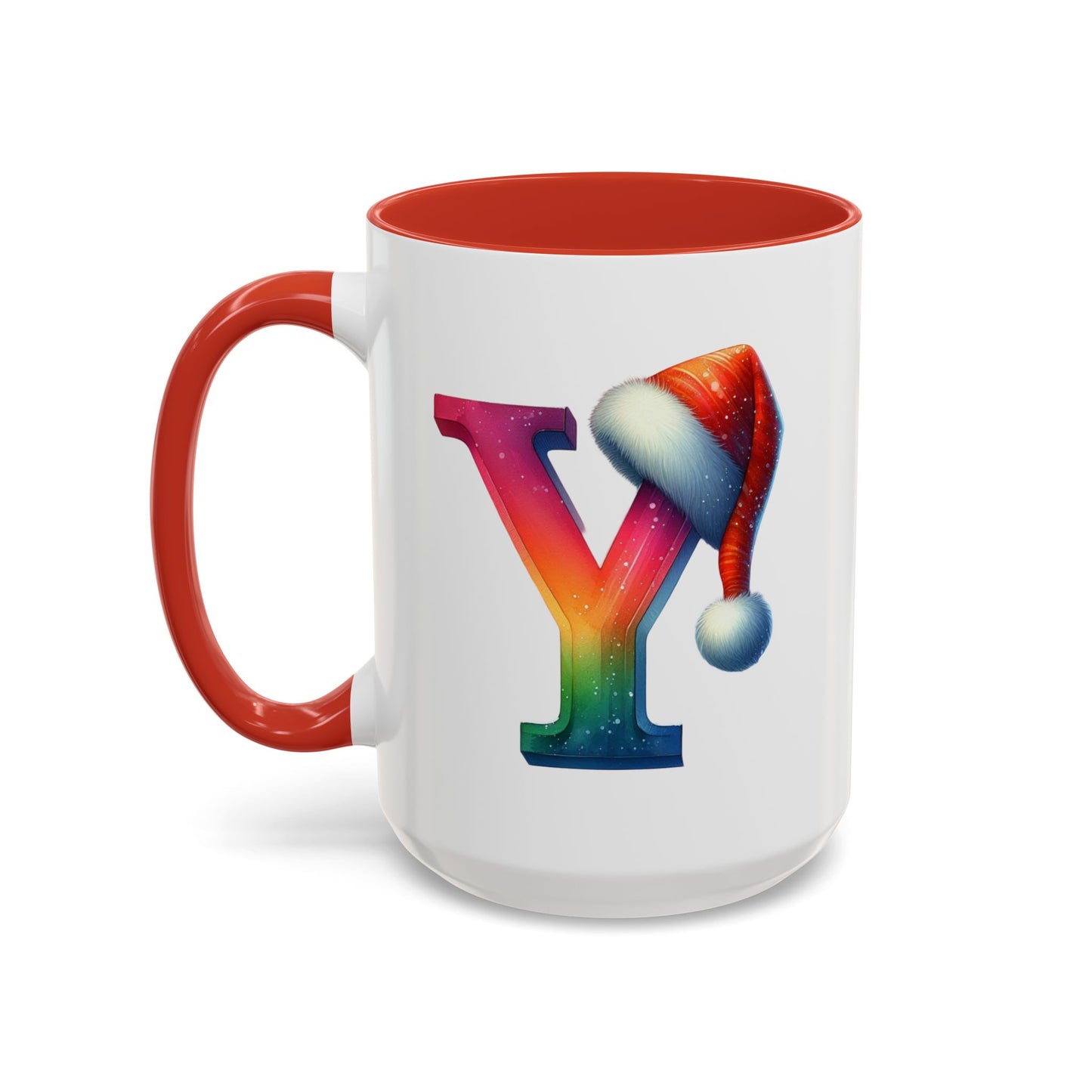 "Y" Christmas Alphabet Letter - Holiday Gift Mug (11, 15oz)