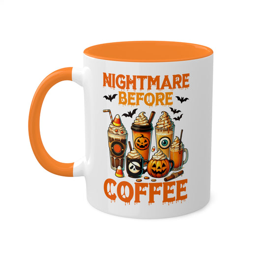 Nightmare Before Coffee - 11oz Colorful Halloween Mug