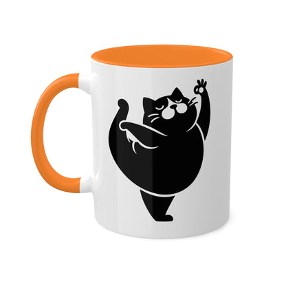 Cute Yoga Cat Pose - 11oz Colorful Mug