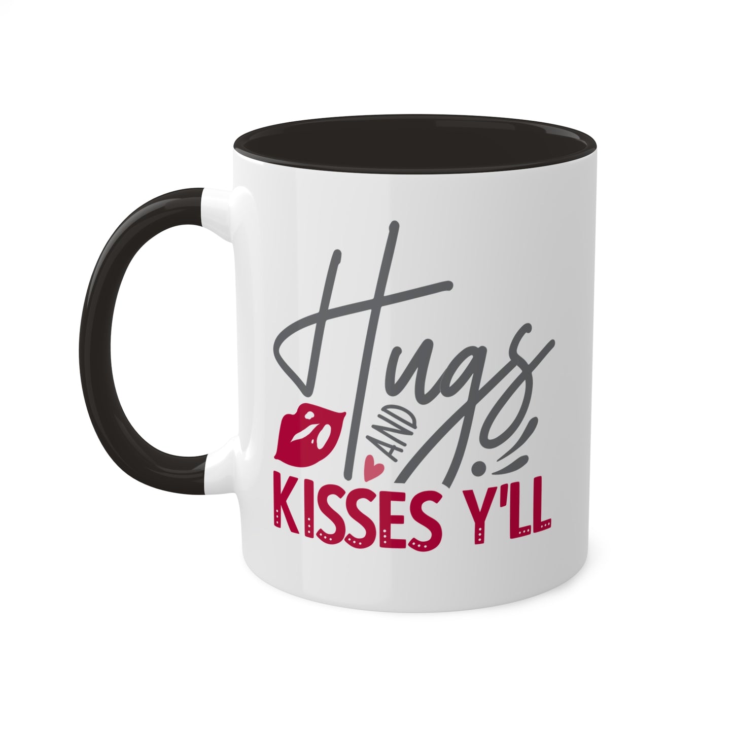 Hugs & Kisses Y'll - 11oz Colorful Valentine's Day Mug