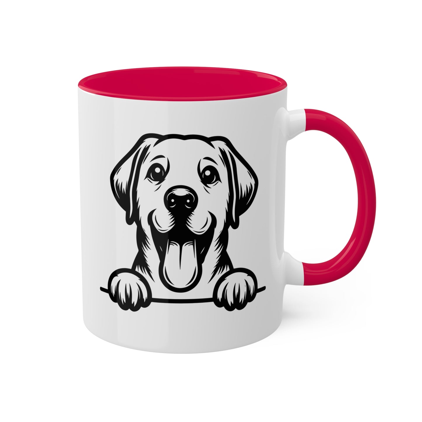 Taza de café con cara de perro Labrador Retriever - Taza colorida de 11 oz