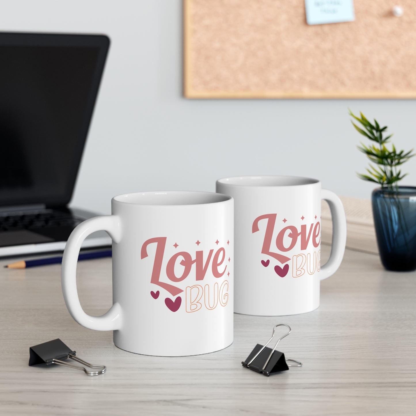 Love Bug - Taza de café de cerámica de 11 oz