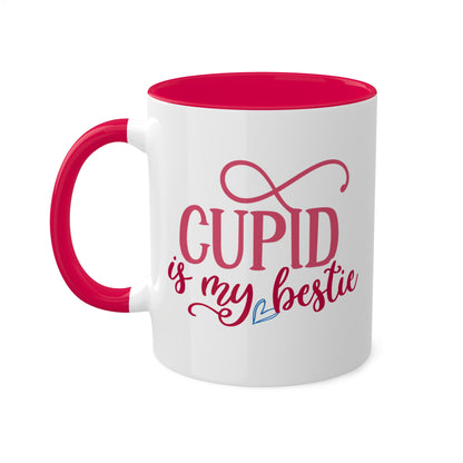 Cupid Is My Bestie - 11oz Colorful Valentine's Day Mug