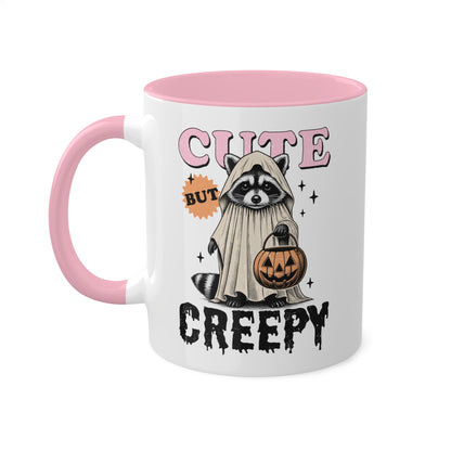 Cute But Creepy With Adorable Raccoon - 11oz Colorful Halloween Mug