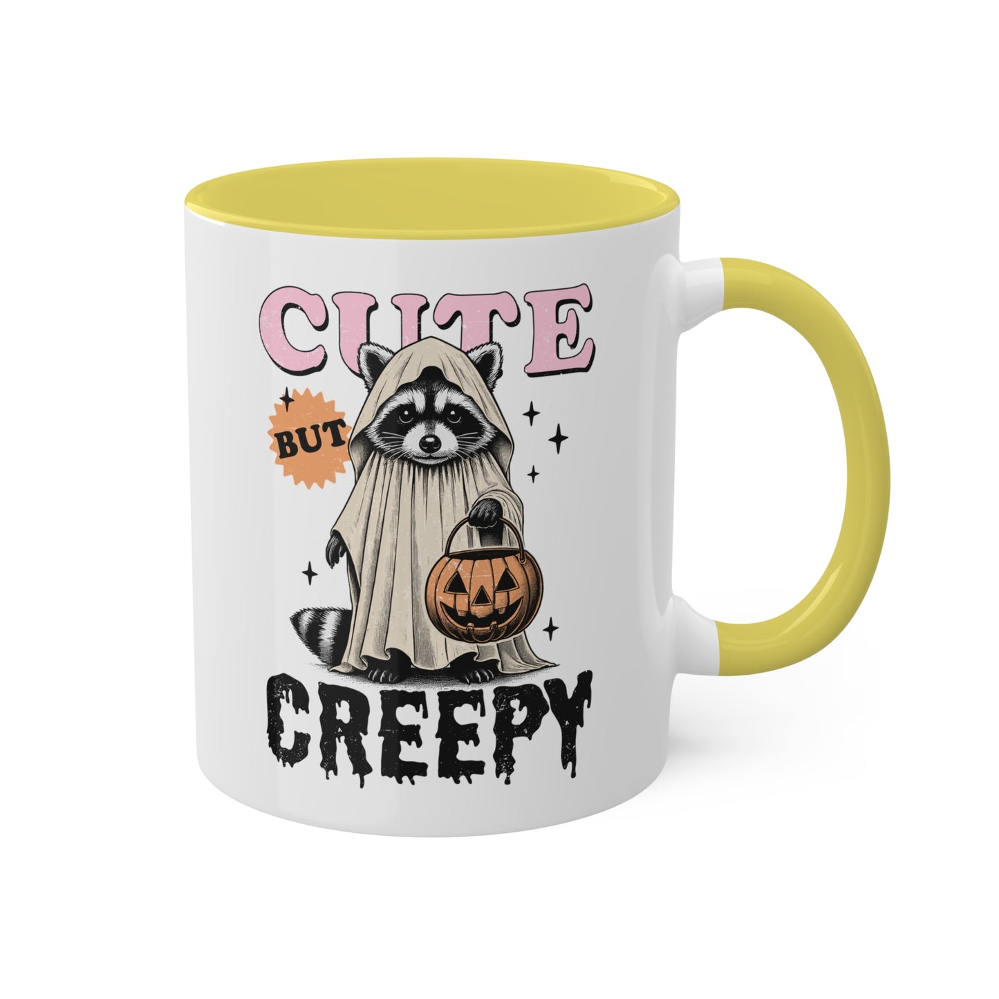 Cute But Creepy With Adorable Raccoon - 11oz Colorful Halloween Mug