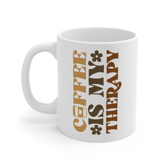 Coffee Is My Therapy 11 oz Retro Style Coffee Mug