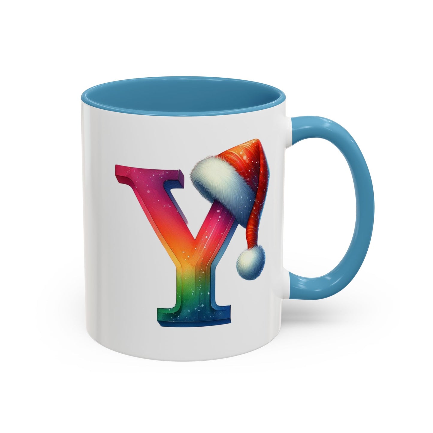 "Y" Christmas Alphabet Letter - Holiday Gift Mug (11, 15oz)