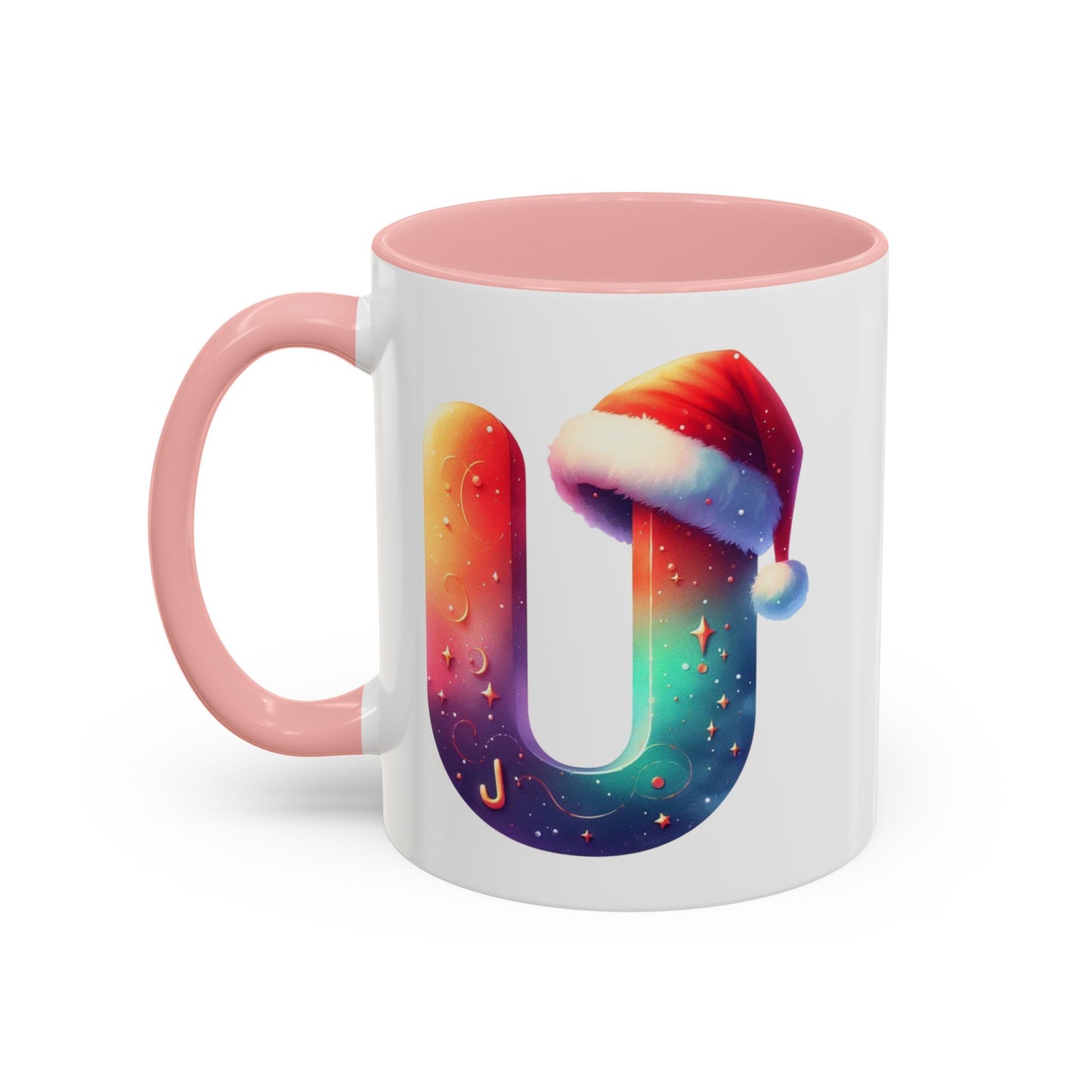 "U" Christmas Alphabet Letter - Holiday Gift Mug (11, 15oz)