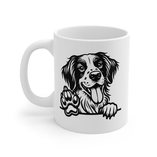 Cute Dog Face (Brittany Dog Breed) - 11 oz Ceramic Mug