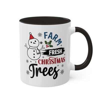 Farm Fresh Christmas Trees - 11 oz Colorful Holiday Gift Mug