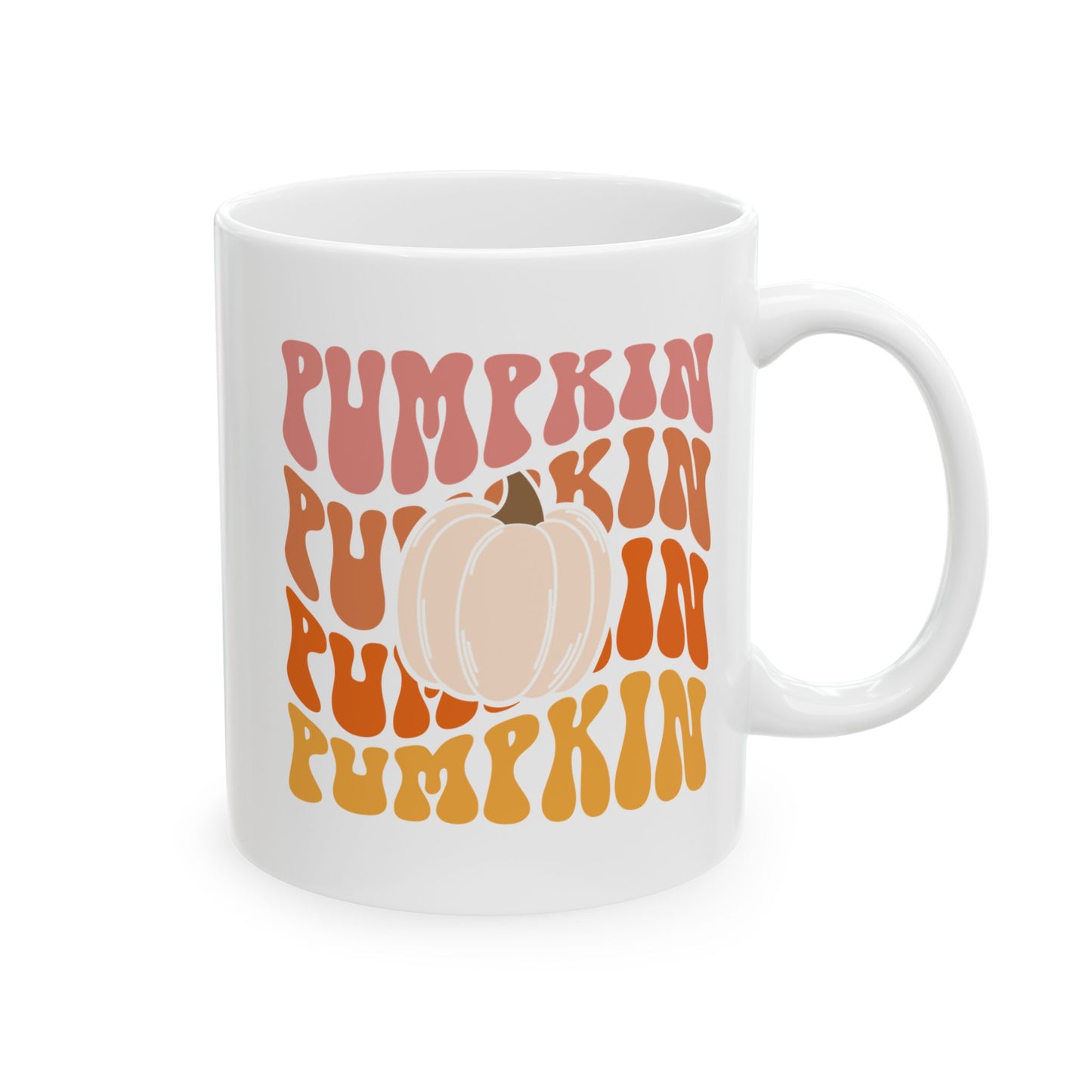 Retro Pumpkin - Fall Thanksgiving Coffee Gift Mug (11oz, 15oz)