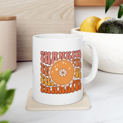 Thankful - Fall Thanksgiving Coffee Gift Mug (11oz, 15oz)