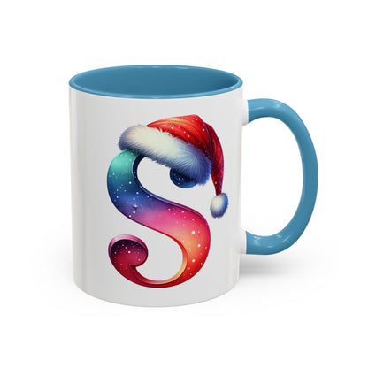 Taza con la letra "S" del alfabeto navideño (11, 15 oz)