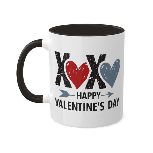 XOXO Happy Valentine's Day - 11 oz Colorful Valentine's Day Mug