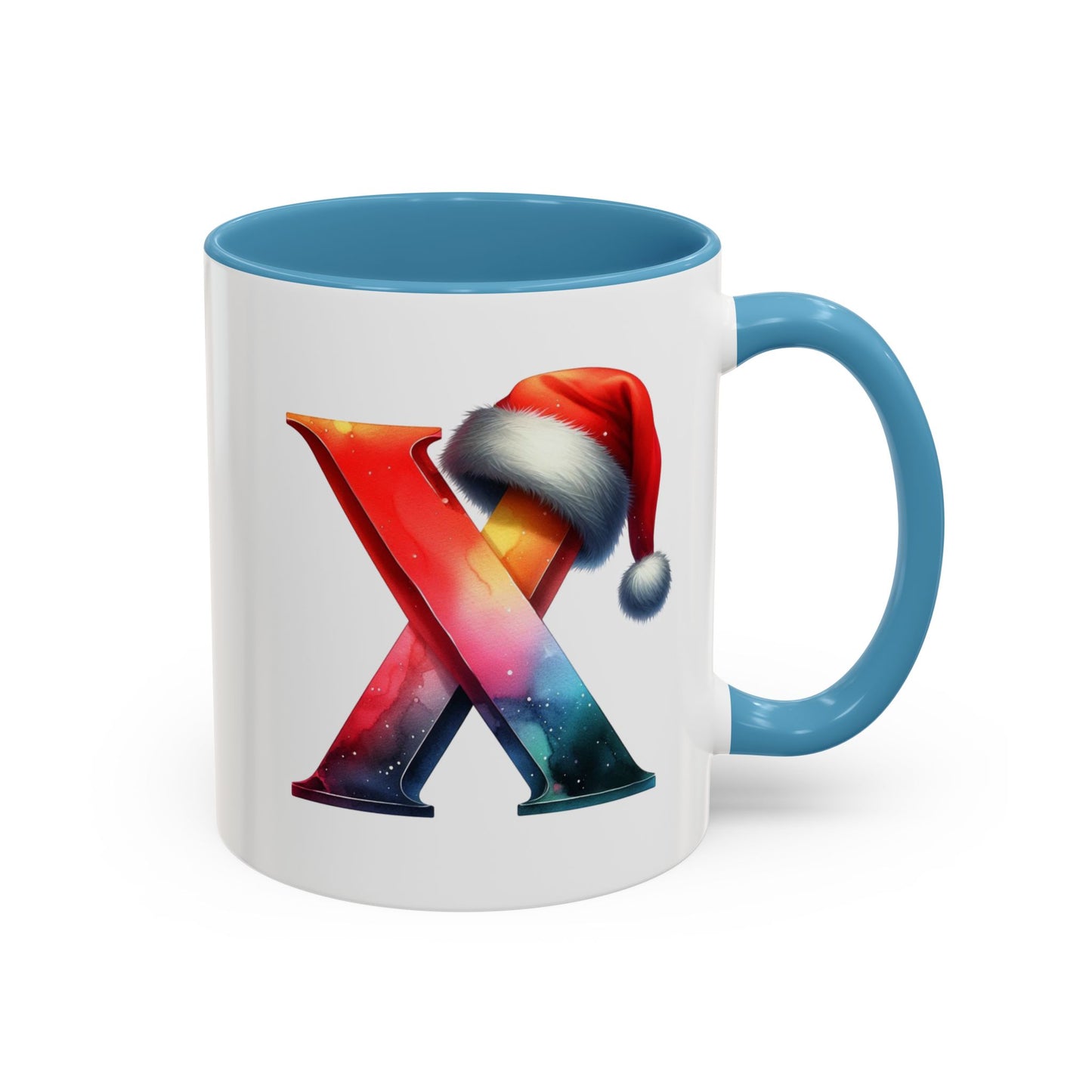 Taza con la letra "X" del alfabeto navideño (11, 15 oz)