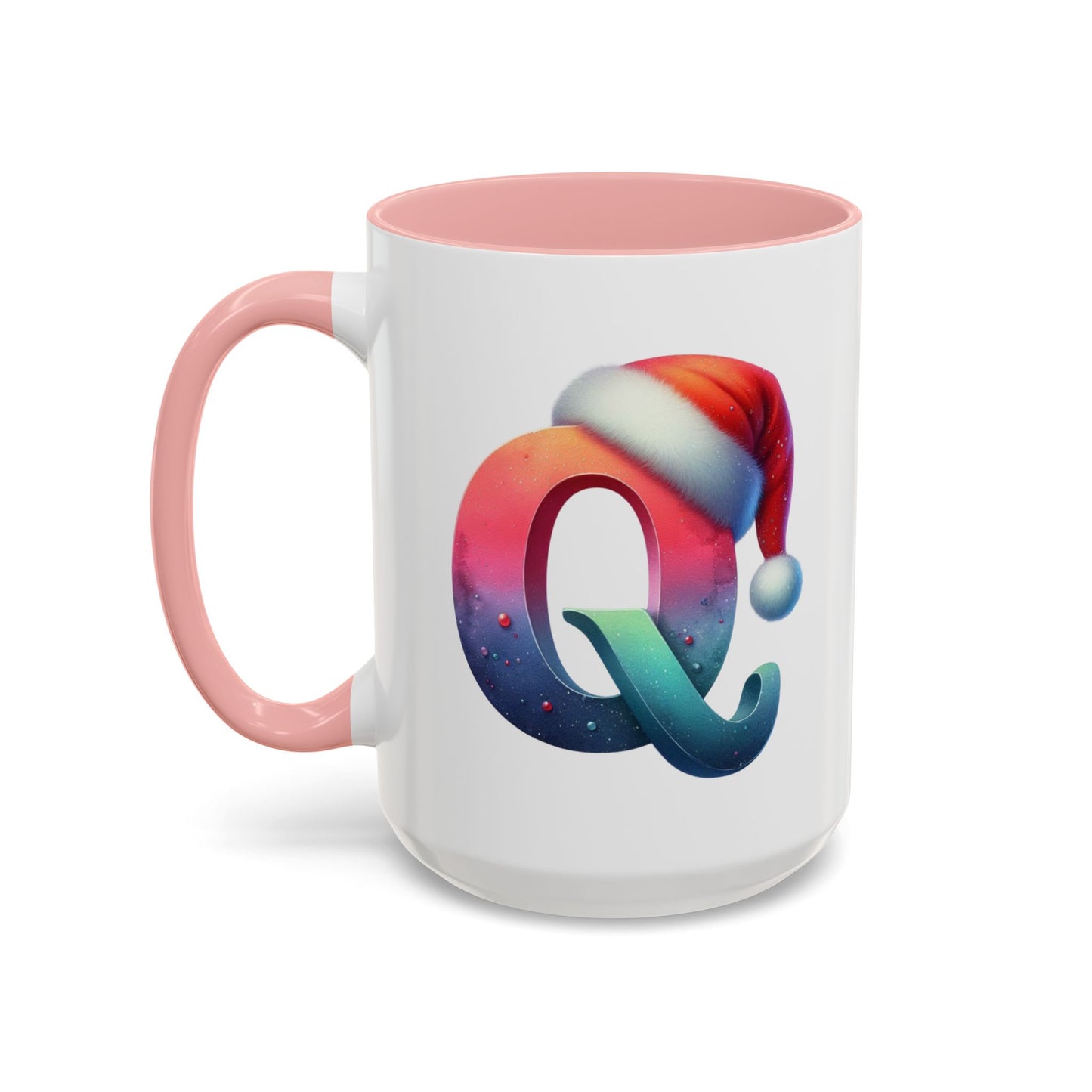 Taza con la letra "Q" del alfabeto navideño (11, 15 oz)