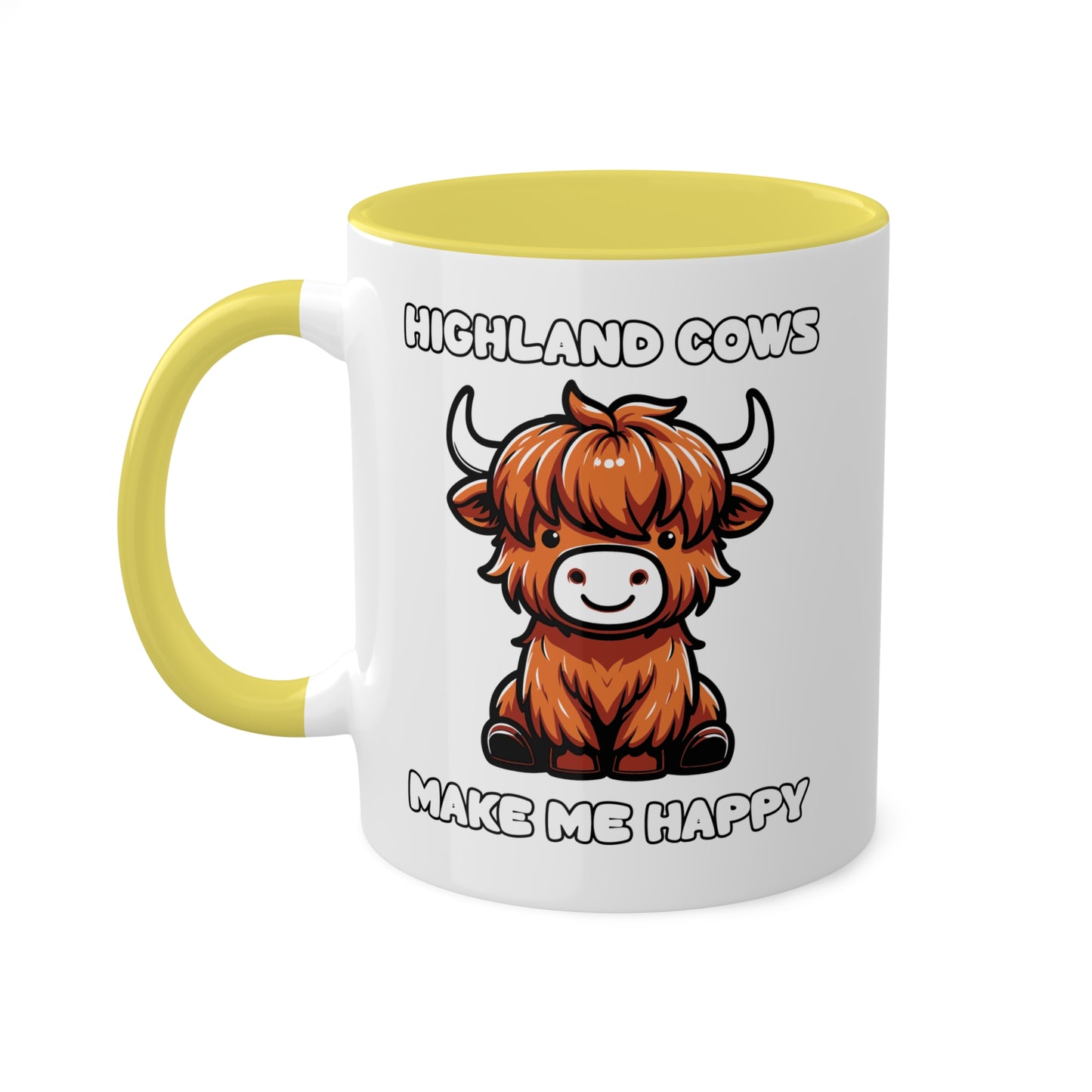 Highland Cows Make Me Happy - 11oz Colorful Mug