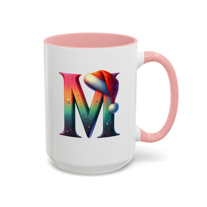 "M" Christmas Alphabet Letter - Holiday Gift Mug (11, 15oz)