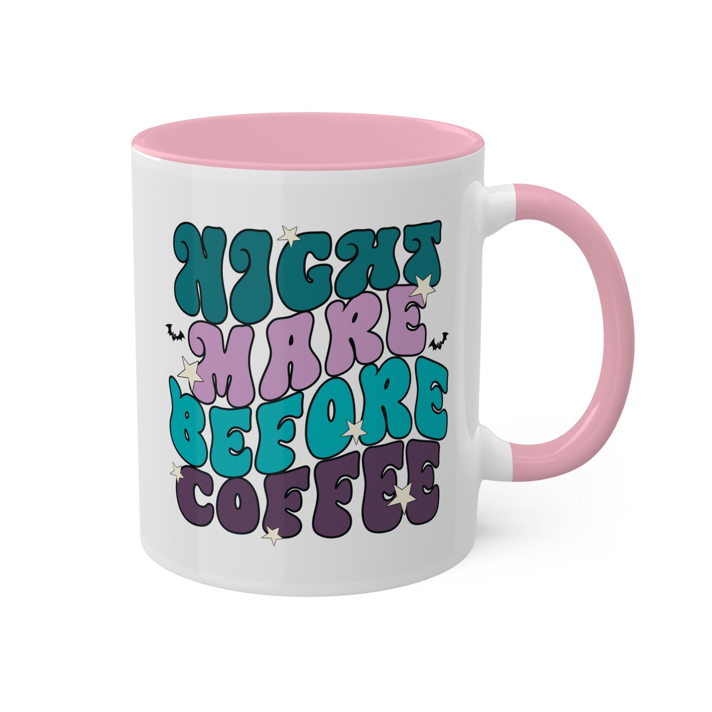 Nightmare Before Coffee - 11oz Colorful & Fun Halloween Mug - Retro Style