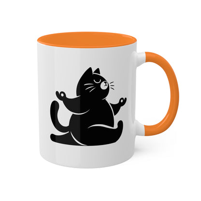 Peaceful Yoga Cat - 11oz Colorful & Fun Mug