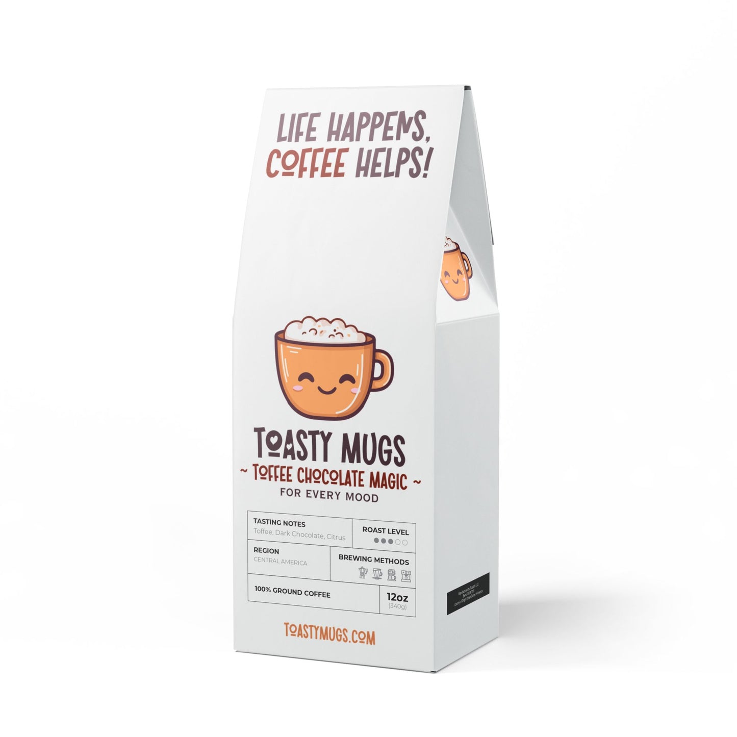 Toasty Mugs Toffee Chocolate Magic Coffee Blend (Medium Roast)