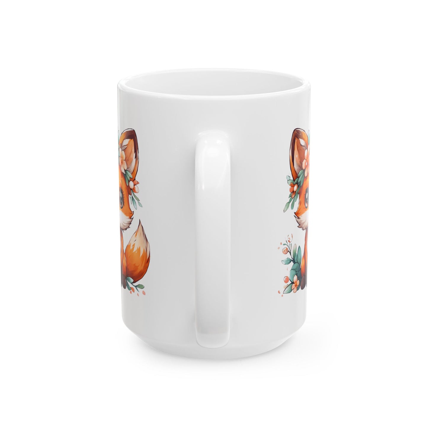 Kawaii Cartoon Fox - Coffee Mug (11oz, 15oz)