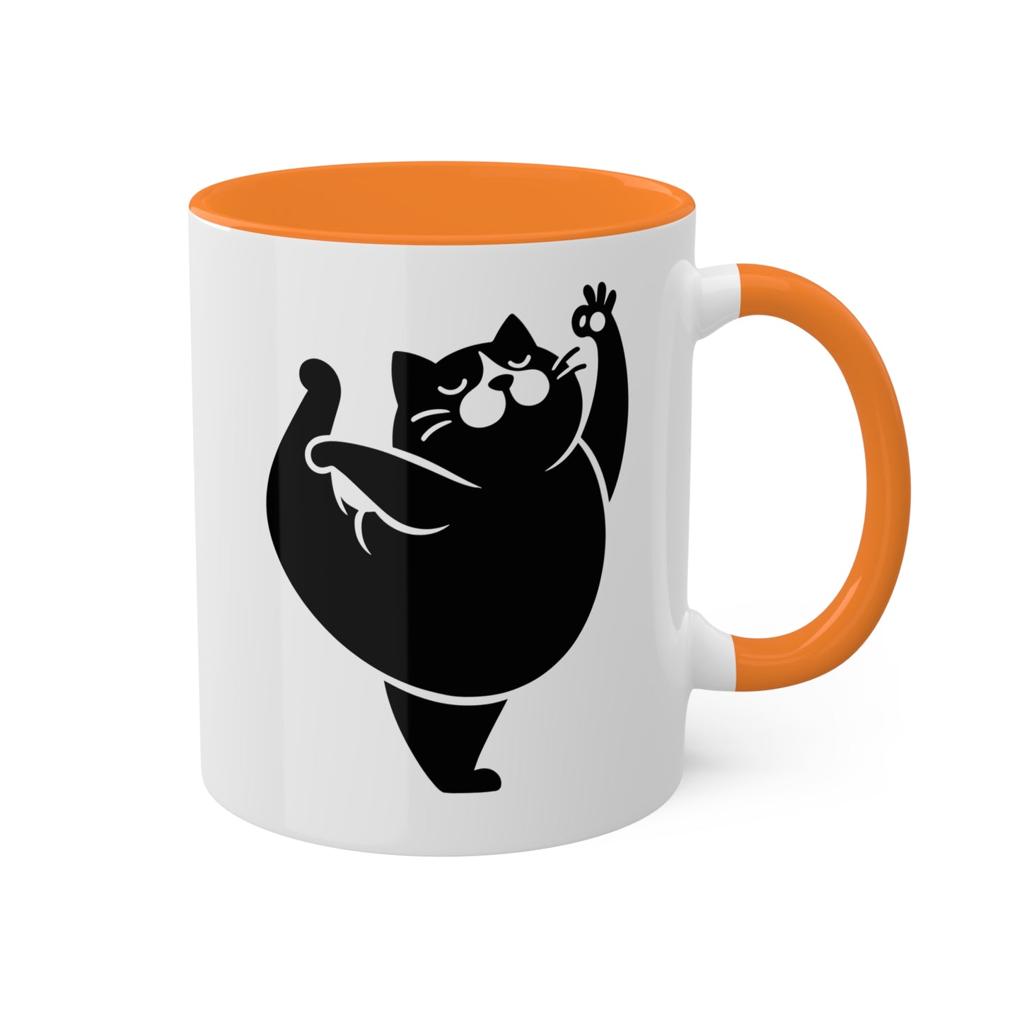 Cute Yoga Cat Pose - 11oz Colorful Mug