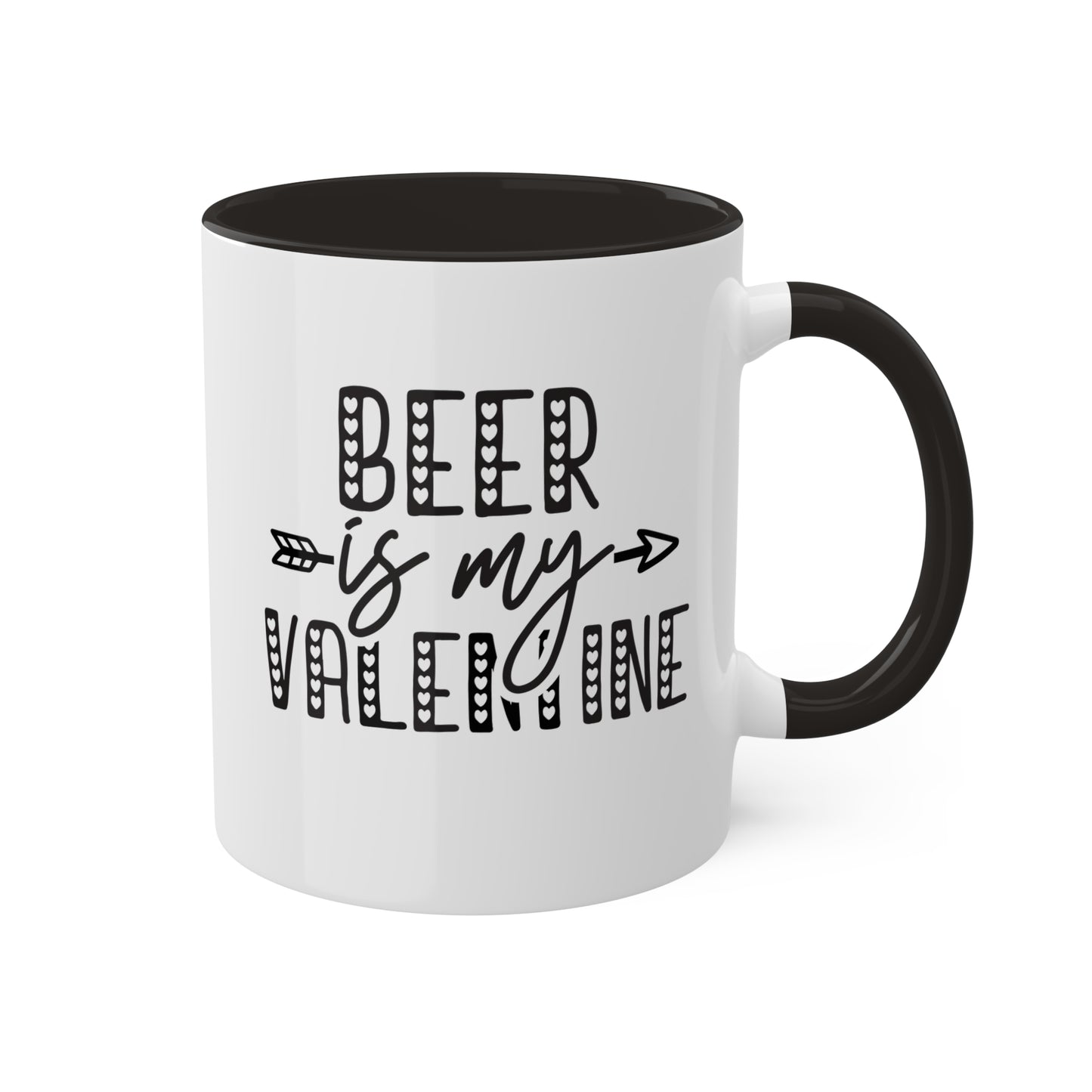 Beer Is My Valentine - 11oz Colorful Valentine's Day Gift Mug